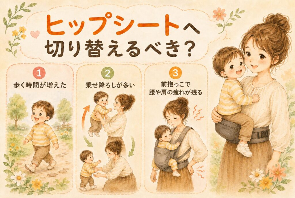 ヒップシートへ切り替えるべき？