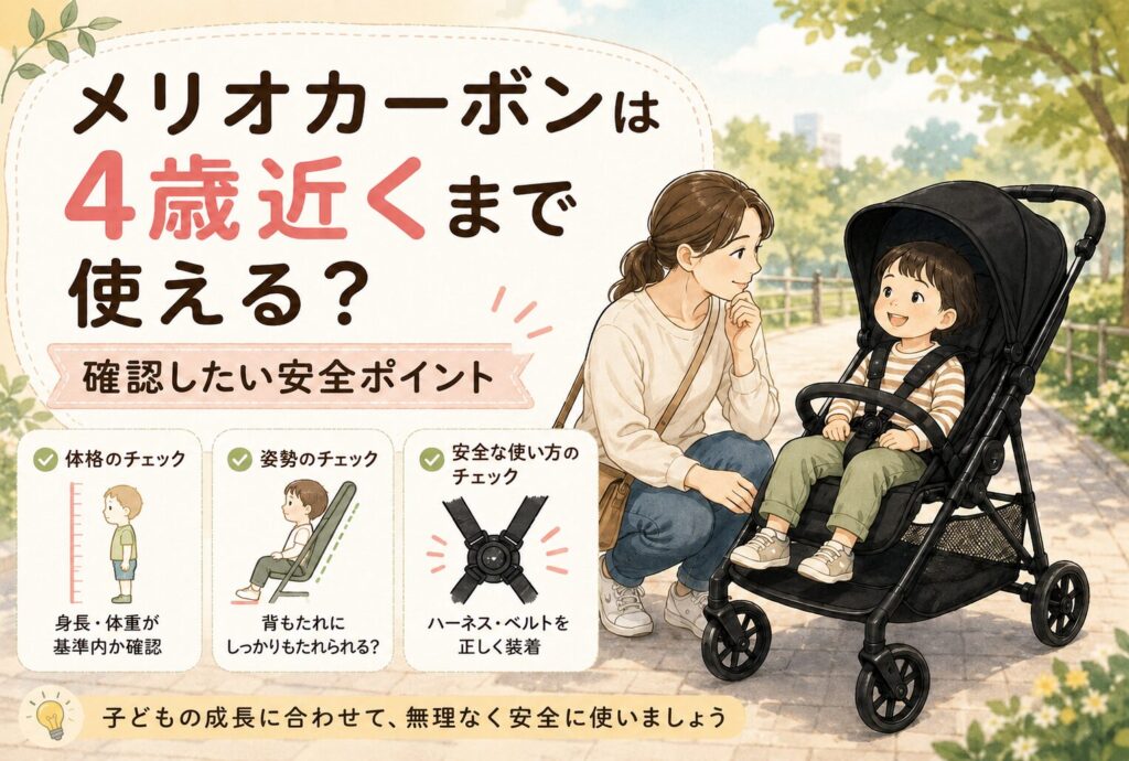 メリオカーボンは4歳近くまで使える？