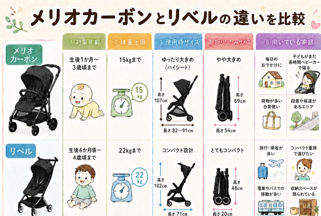 メリオカーボンとリベルの違いを比較